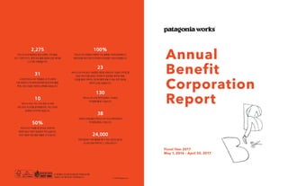 Annual Benefit Corporation Report 2017