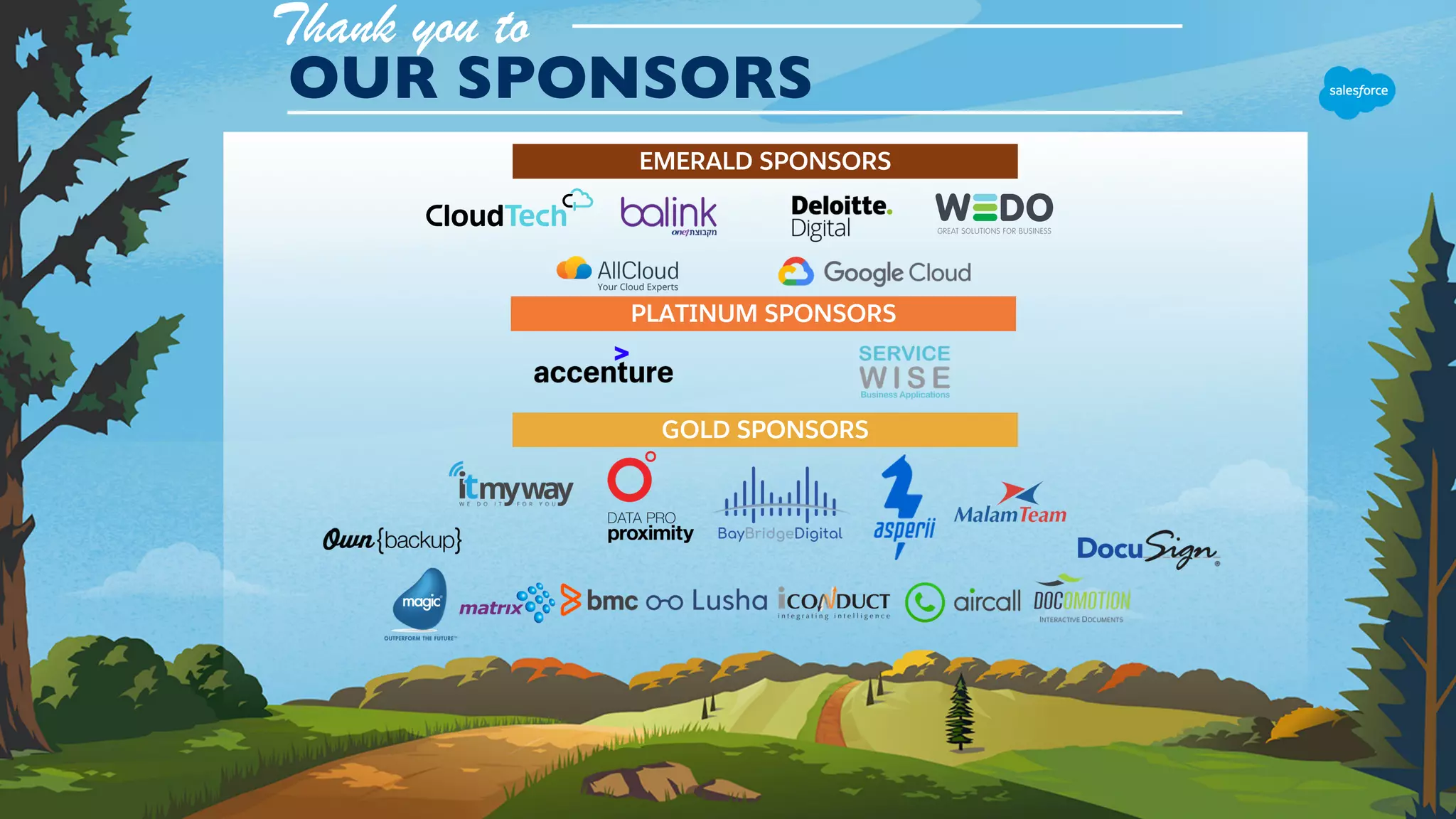 Thank you to our sponsors !
Gold Sponsors
Emerald Sponsor
Platinum Sponsor To be updated!!
Thank you to
OUR SPONSORS
EMERALD SPONSORS
GOLD SPONSORS
PLATINUM SPONSORS
 