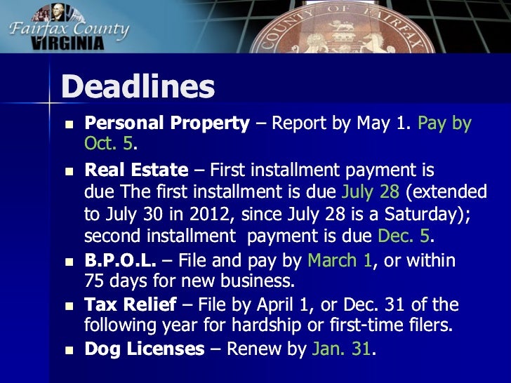 Fairfax County Personal Property Tax >> 2013 Tax Facts General Information About Fairfax County Taxes Fairfax County Personal Property Tax >> 2013 Tax Facts General Information About Fairfax County Taxes