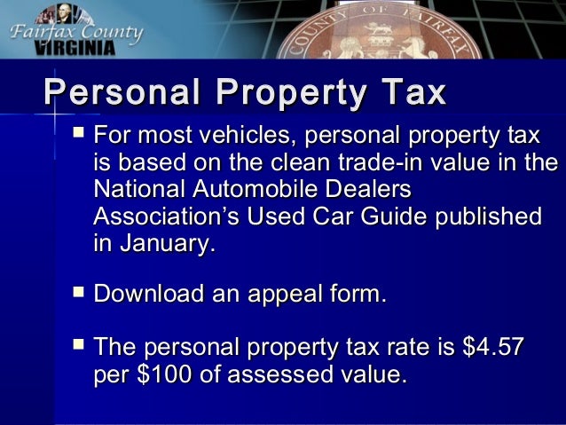 Fairfax County Personal Property Tax >> Fairfax County FY2014 Tax Facts Fairfax County Personal Property Tax >> Fairfax County FY2014 Tax Facts