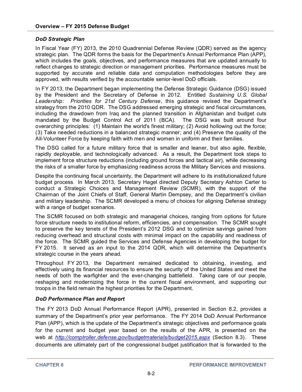 FY2015 DoD Budget Request Overview March 4 2014