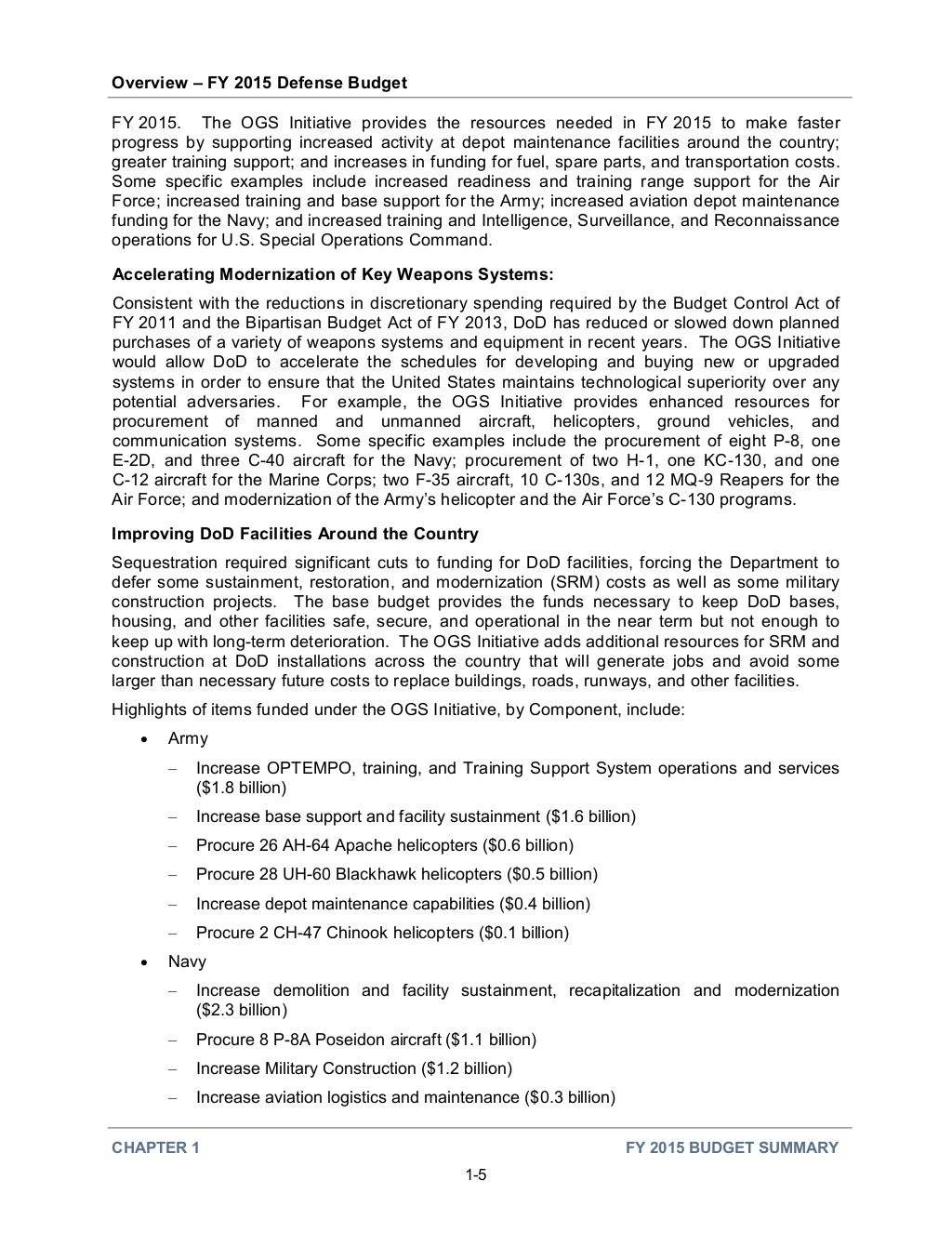 FY2015 DoD Budget Request Overview March 4 2014