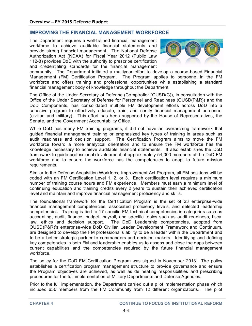 FY2015 DoD Budget Request Overview March 4 2014