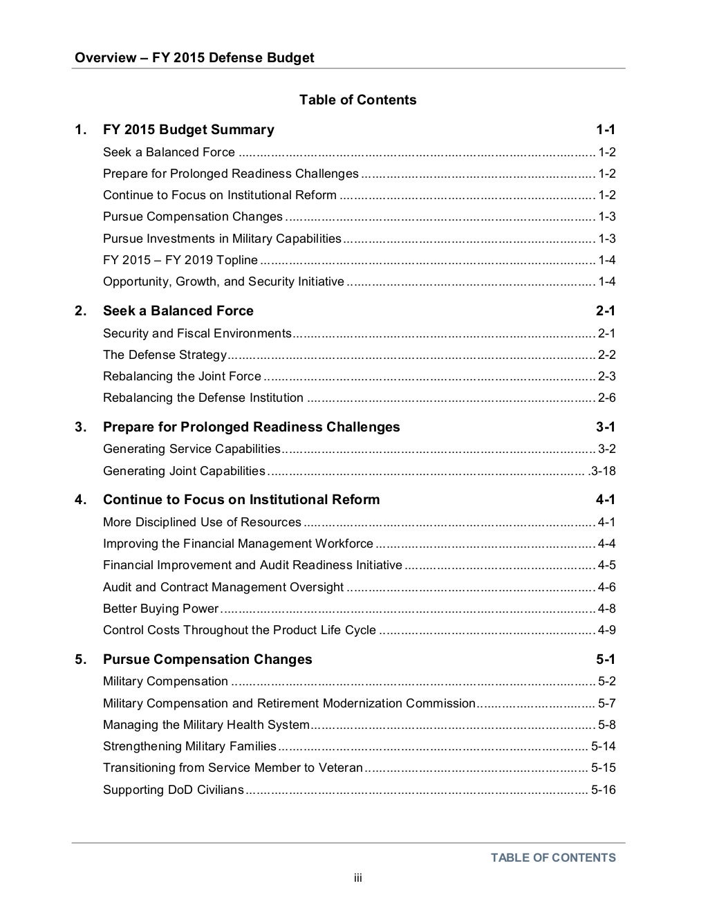 FY2015 DoD Budget Request Overview March 4 2014