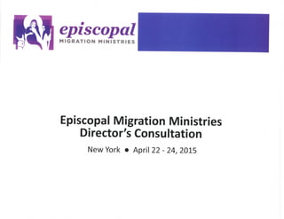 Refugee Populations in Transition - Director's Consultation 2015
