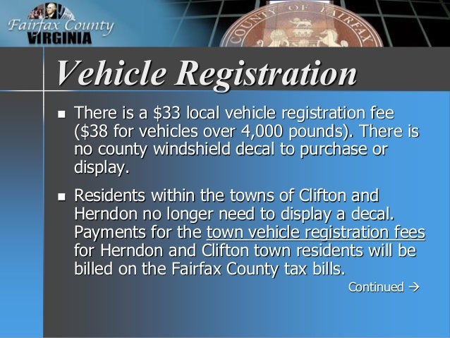 Fairfax County Car Tax >> FY 2017 Tax Facts Fairfax County Car Tax >> FY 2017 Tax Facts