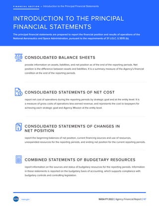 Changes In Net Position Summary.pdf NASA FY 2022 Agency Financial Report | PDF