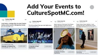 Add Your Events to
CultureSpotMC.com!
 