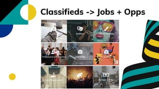 Classifieds -> Jobs + Opps
 