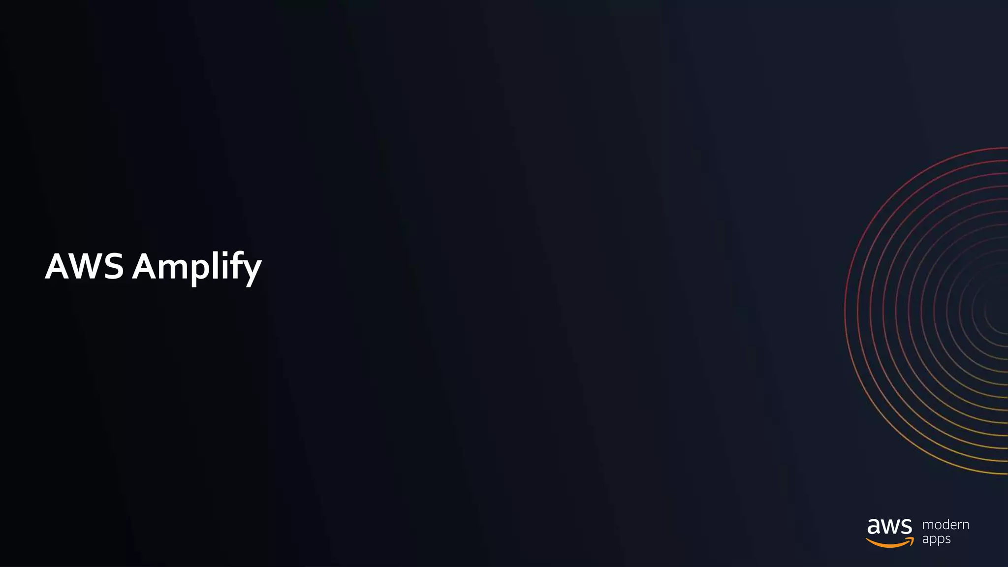 © 2020, Amazon Web Services, Inc. or its Affiliates.
AWS Amplify
 