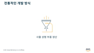 © 2021, Amazon Web Services, Inc. or its Affiliates.
사출 성형 부품 생산
전통적인 개발 방식
 