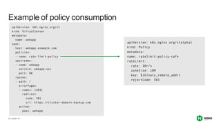 | ©2021 F5
23
Example of policy consumption
 