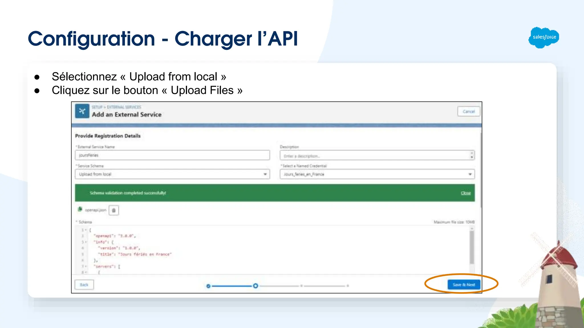 Configuration - Charger l’API
● Sélectionnez « Upload from local »
● Cliquez sur le bouton « Upload Files »
 