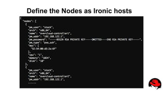 Define the Nodes as Ironic hosts
 