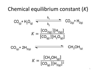F y b. sc. chemical equilibria | PPTX