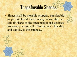 Transferable Shares F y bcom 2 | PPTX