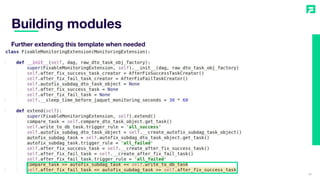 Building modules
28
Further extending this template when needed
 
