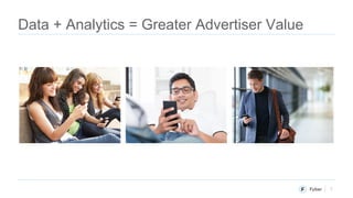 7
Data + Analytics = Greater Advertiser Value
 