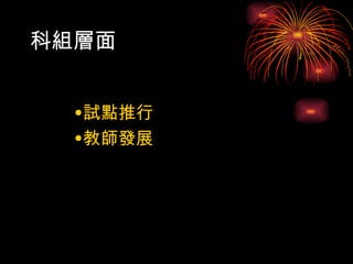 科組層面


  •試點推行
  •教師發展
 