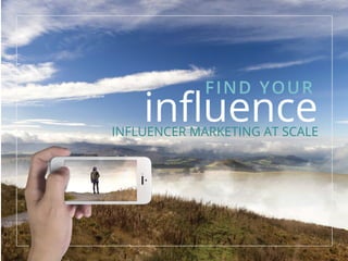inﬂuence
FIND YOUR
INFLUENCER MARKETING AT SCALE
 