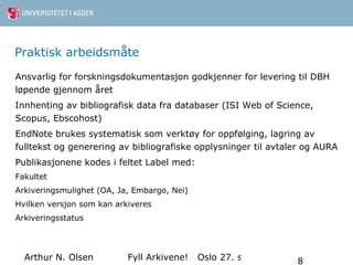 Nytt system for rapportering av forskning fra alle sektorer er under innføring ( NVI) 