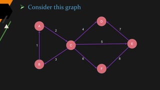 Minimum Spanning Tree using Kruskal's Algorithm | PPTX
