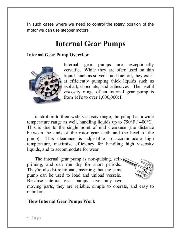 INTERNAL GEAR PUMP