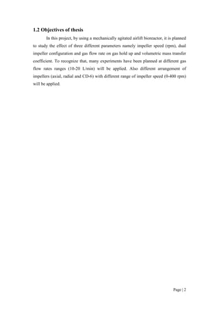 Fyp measurement of volumetric mass transfer coefficient | PDF