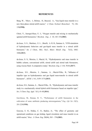Fyp measurement of volumetric mass transfer coefficient | PDF