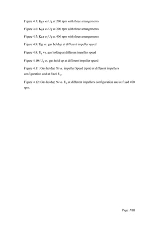 Fyp measurement of volumetric mass transfer coefficient | PDF