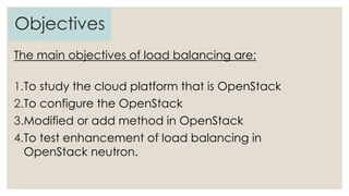 Load Balancing traffic in OpenStack neutron | PPT