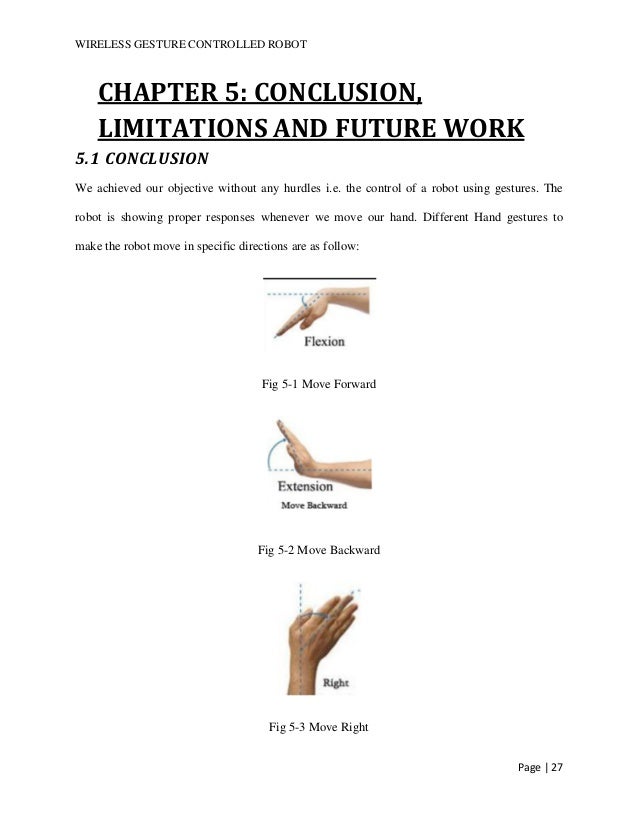 Gesture controlled robotic arm project report picture