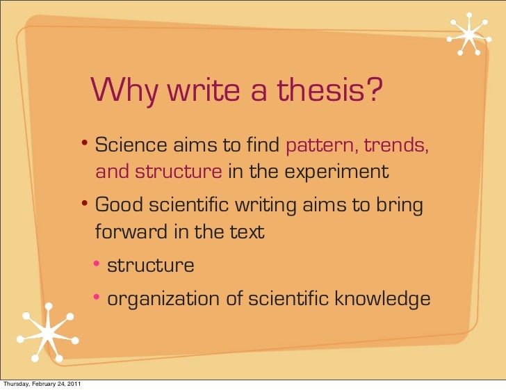 how to write a scientific dissertation