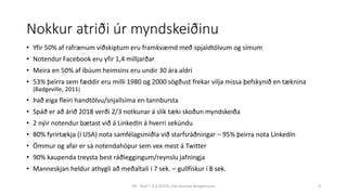 Nokkur atriði úr myndskeiðinu
• Yfir 50% af rafrænum viðskiptum eru framkvæmd með spjaldtölvum og símum
• Notendur Faceboo...