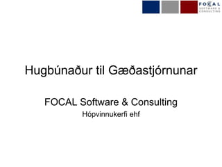 Hugbúnaður til Gæðastjórnunar FOCAL Software & Consulting Hópvinnukerfi ehf 