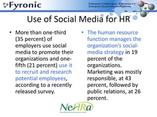 Blending the old with the newRecords management and retentionThe legal impact of employee activitiesStandalone or embedded policies?Monitoring of employee use (external/internal)Support and training