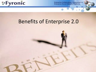 Enterprise 2.0 – Tools & use : MicrobloggingFast knowledge sharing Conversations Instand news feeds Updating on status of (documents, projects, work in progress) Fast Question & answer channelRecruitment channel