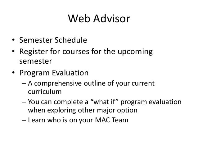 web advisor
