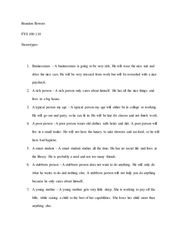 Stereotype critical thinking picture