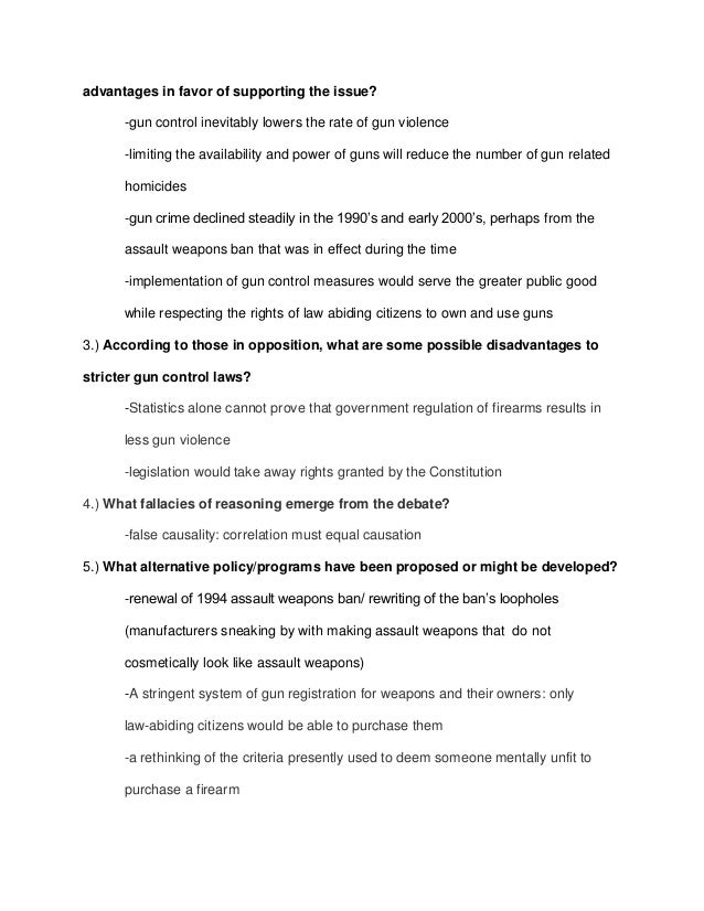 How to do a research paper on gun control