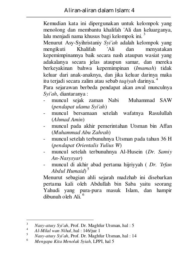 Fze aliran-aliran islam