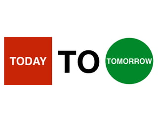 TODAY TOMORROW
TO
 