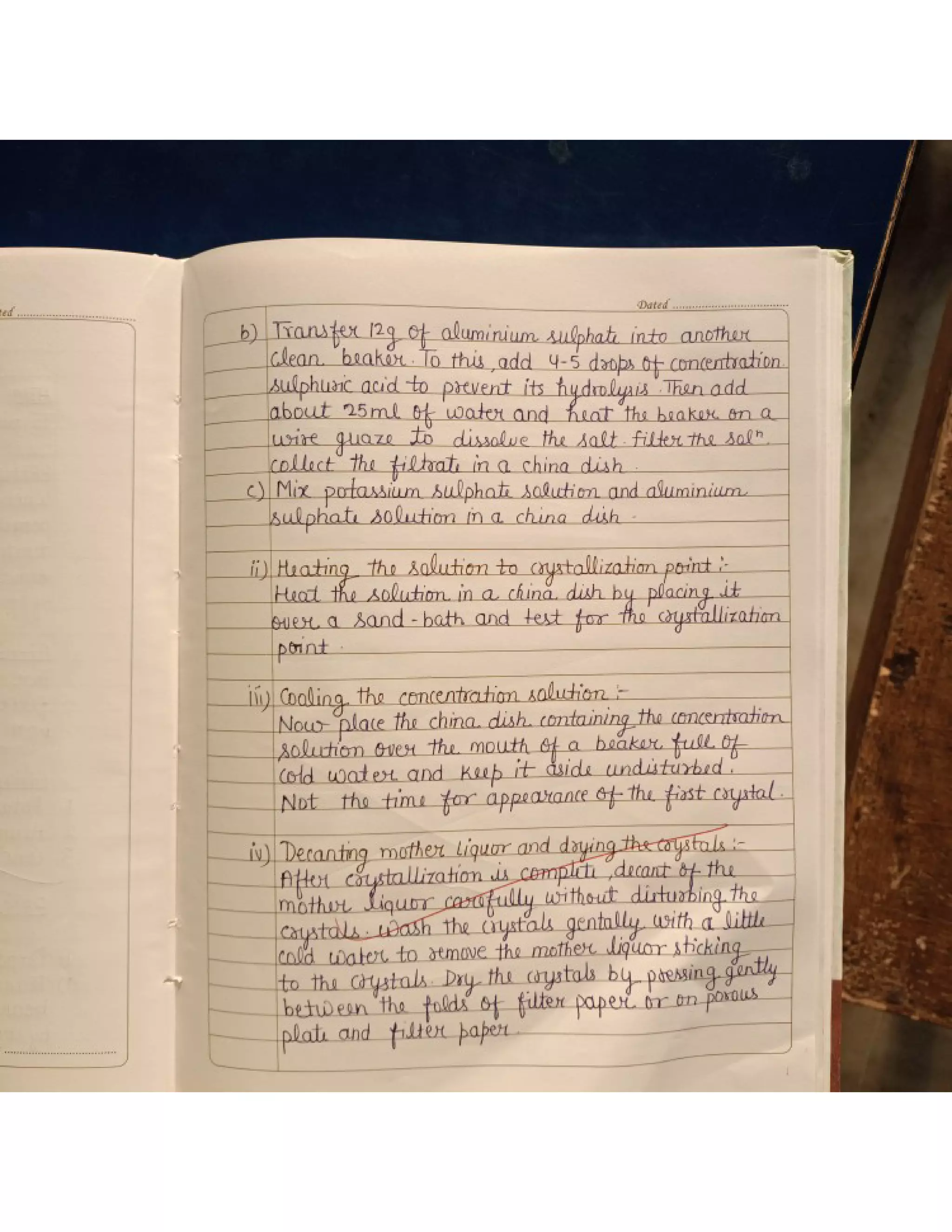 Cbse class 12 Chemistry practical file/record 2021-22