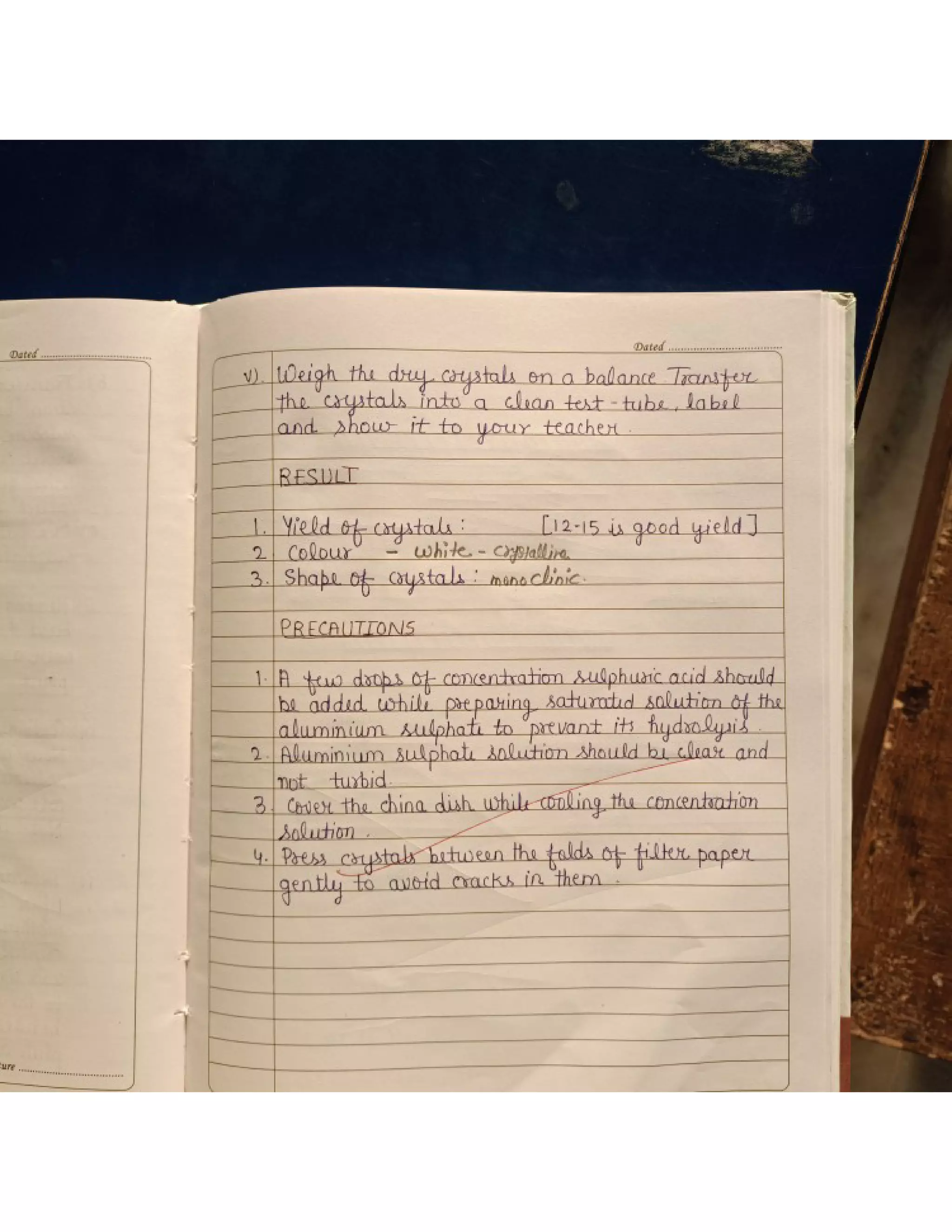 Cbse class 12 Chemistry practical file/record 2021-22