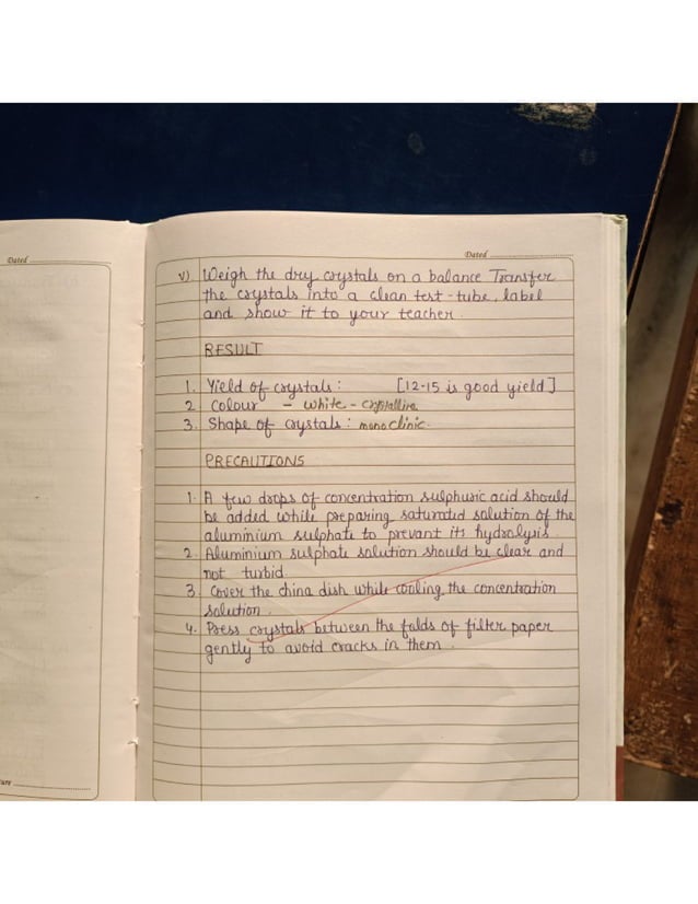 Cbse class 12 Chemistry practical file/record 202122