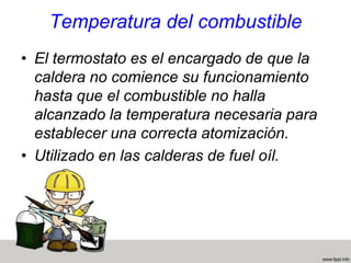 Controles inícialesPrimero que todo hay tres factores importantes para controlar inicialmente en una caldera y asegurar así su buen funcionamiento. Estos son:Control inicial del nivel del agua