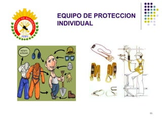 11
EQUIPO DE PROTECCION
INDIVIDUAL
 