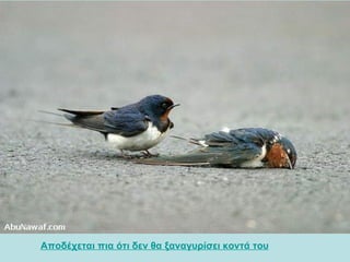 Αποδέχεται πια ότι δεν θα ξαναγυρίσει κοντά του  