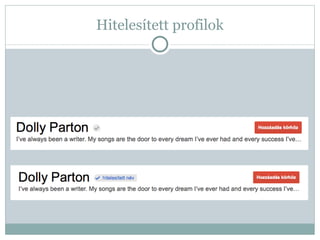 Hitelesített profilok 