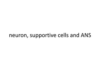 neuron, supportive cells and ANS
 
